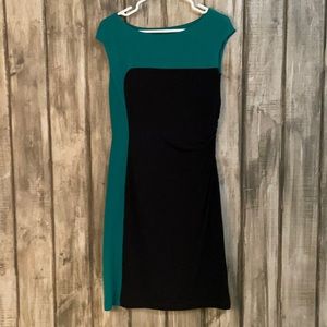 Connected Apparel size 12 green and black dress